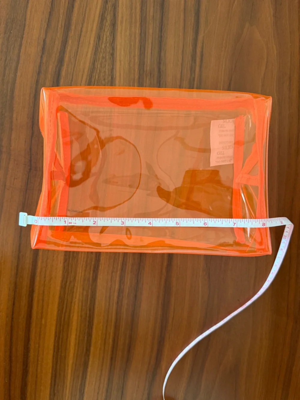 Bright Orange Mesh Tote Bag and Vinyl Pouch set - Picture 9 of 11